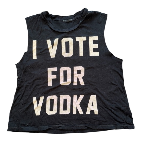 Black I Vote For Vodka Top - Picture 3 of 7